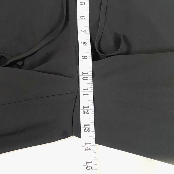 Theory Wide Leg Crepe Drawstring Pants Womens Small Black Lightweight Lined NWOT - Picture 15 of 16